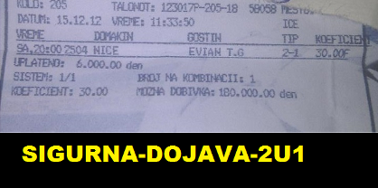DOJAVA 2/1 ZA DANAS